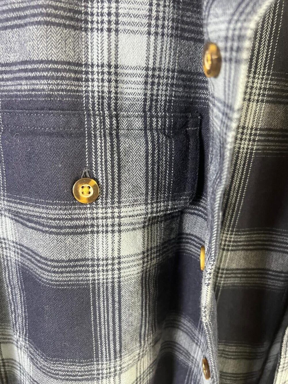 Carhartt Button-Up Plaid Shirt Blue and Brown Small Original Fit - Picture 8 of 11